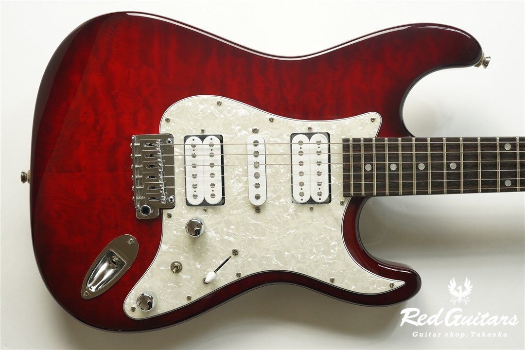 MD Guitars G7-Q - See-through Red | Red Guitars Online Store